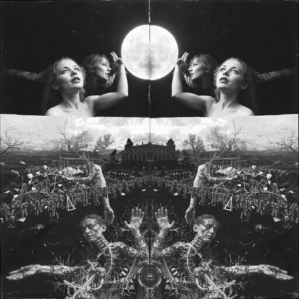 Surreal Paranormal Scene: Torn, Reassembled, and Mirrored