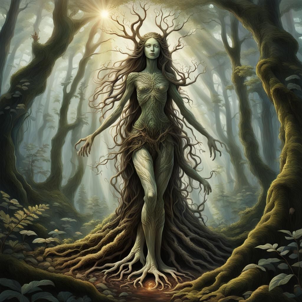 Ethereal Forest: Female Tree Spirit in Unreal Engine