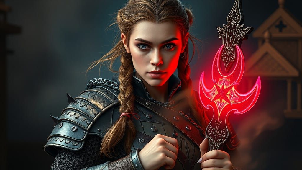 Ethereal Warrior in Chainmail and Scalemail Armor