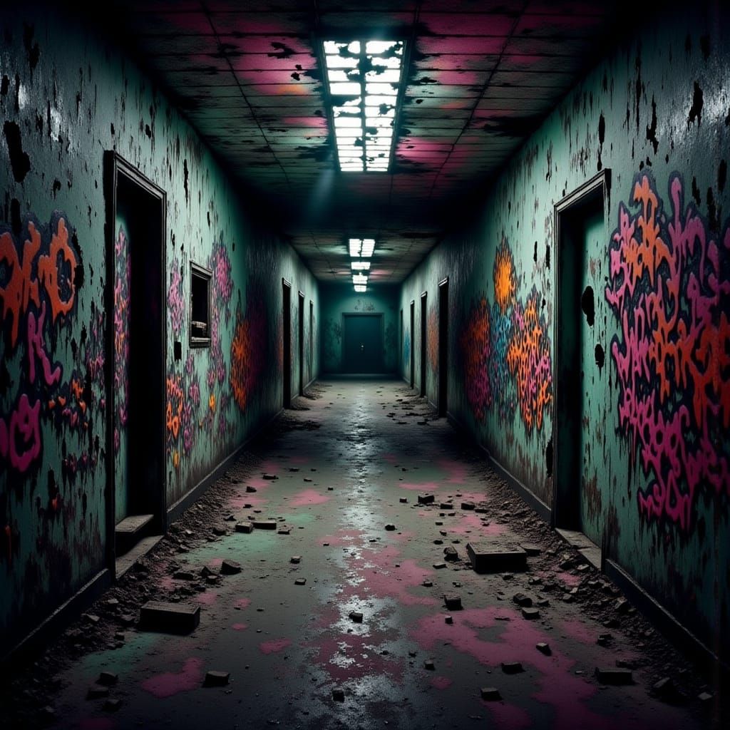 Surreal Abandoned Hospital in a Kaleidoscope of Color