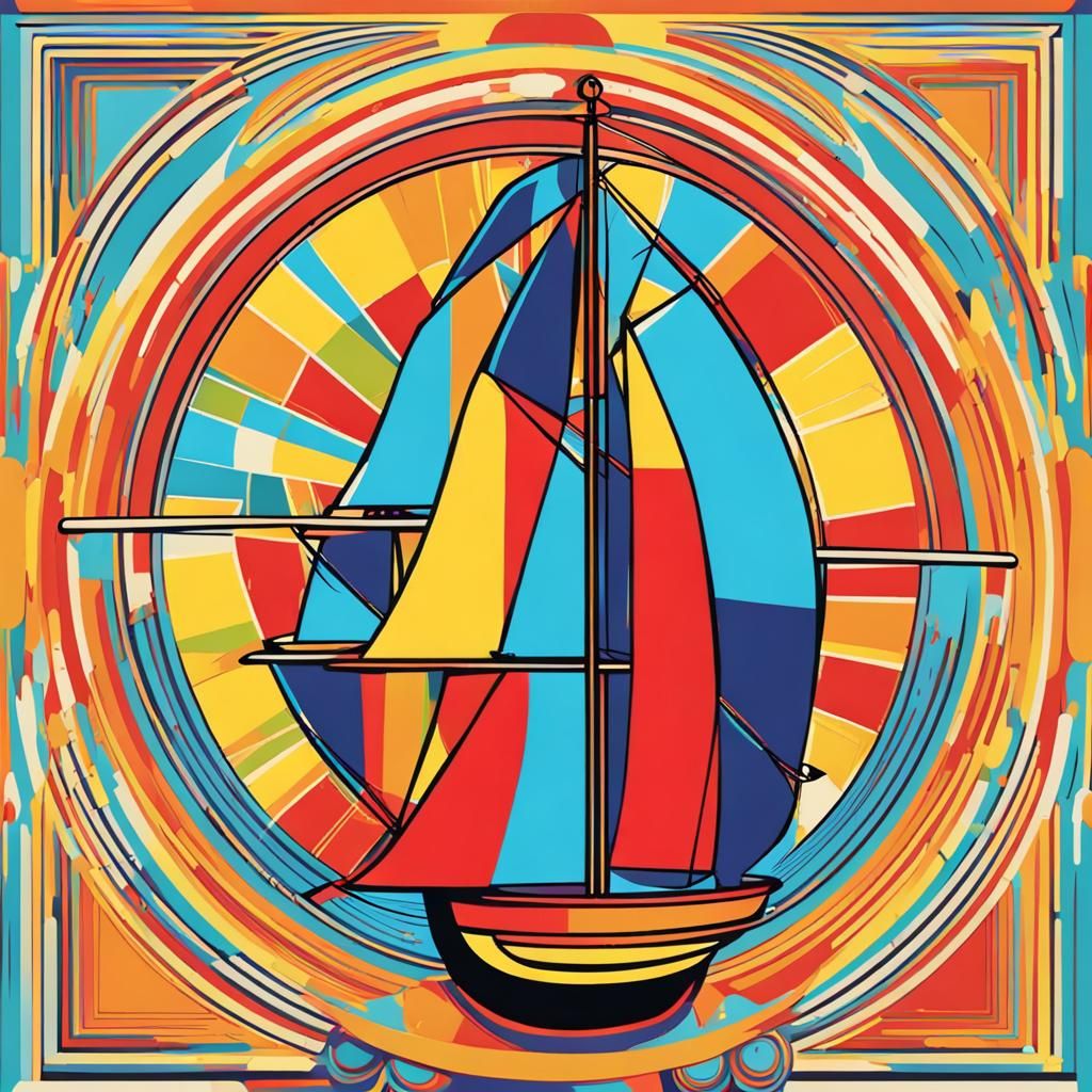 Sint Nikolaas on Steamboat: Pop Art Screen Print