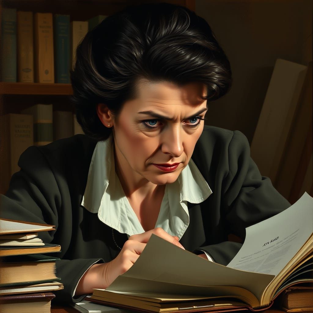 Russian Philosopher Contemplating in a Vermeer-Inspired Stud...