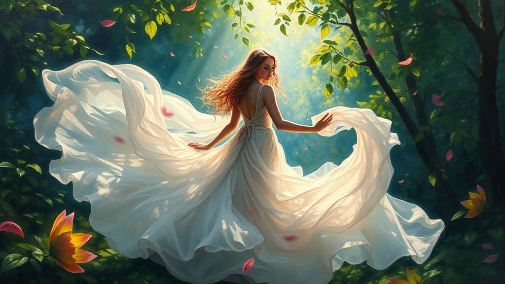 Mystical Forest Oil Painting in Gurney Style