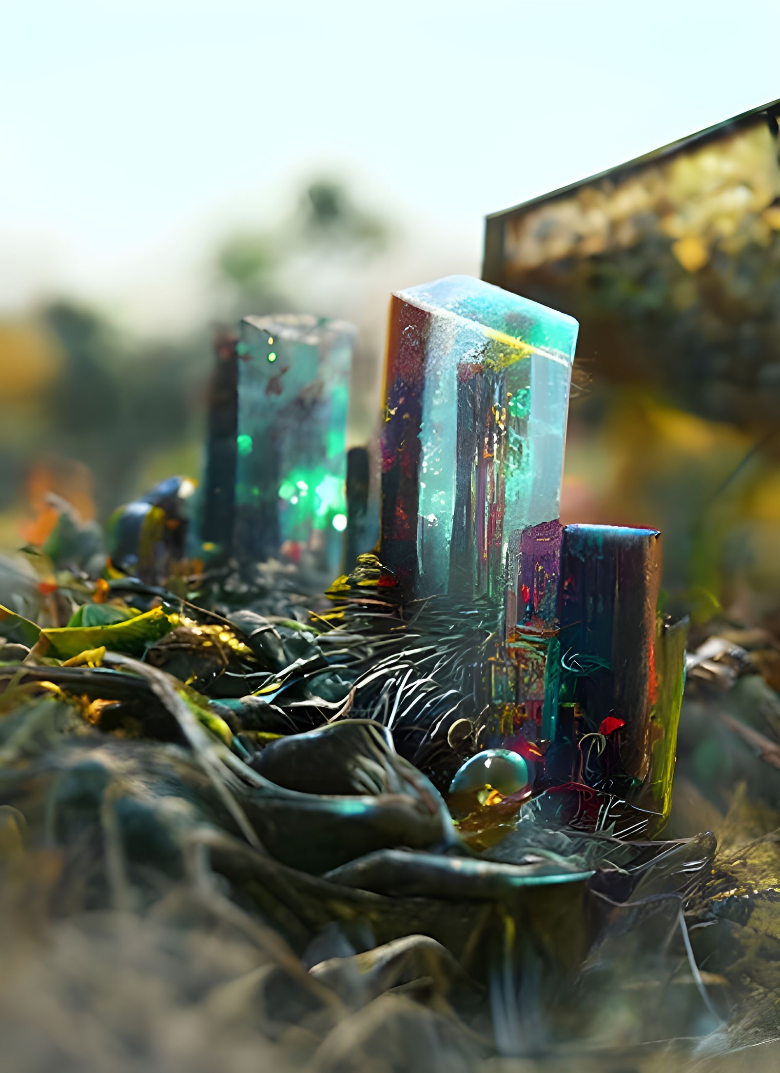 Surreal Alien Gardens Digital Matte Painting