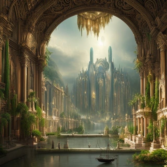 City of Atlantis: Circular Waterways and Gardens