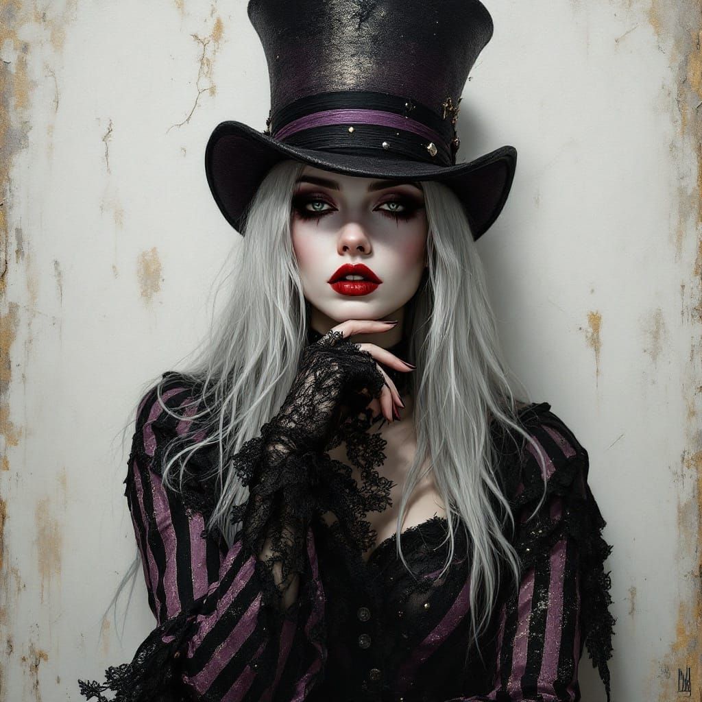 Gothic Goddess in Victorian Attire