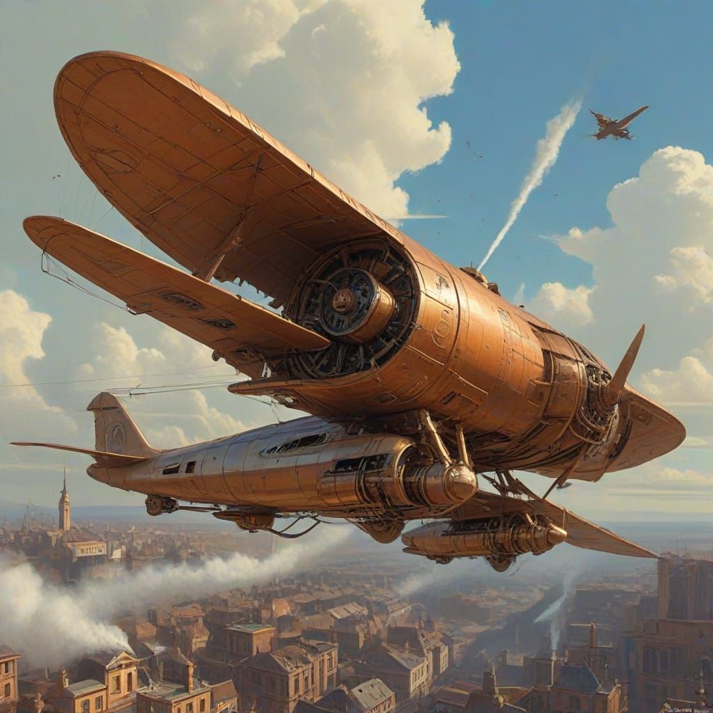 Steampunk Boeing 787 Soars with Vintage Steam-Powered Turbof...