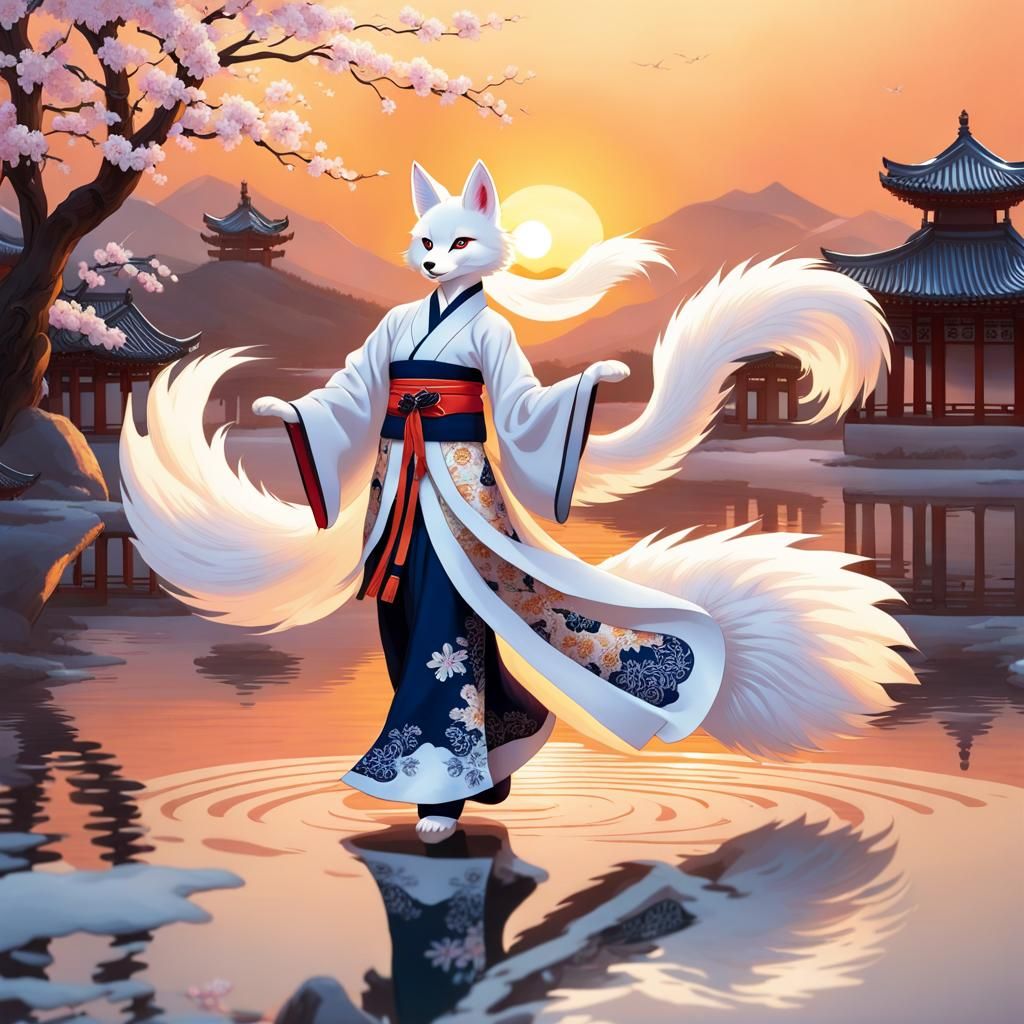 Fox in kimono