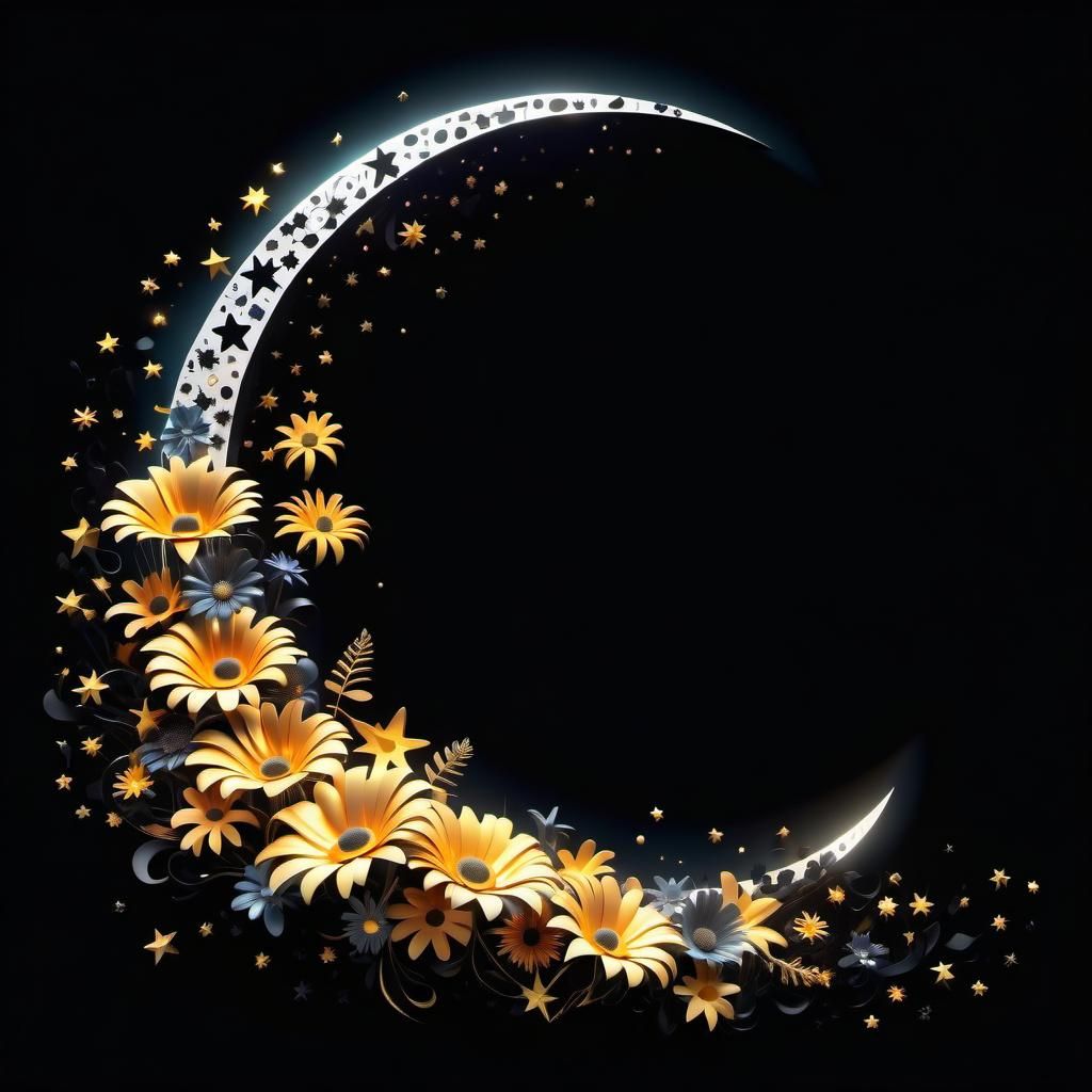 Surreal 3D Sun and Moon Abstract Art