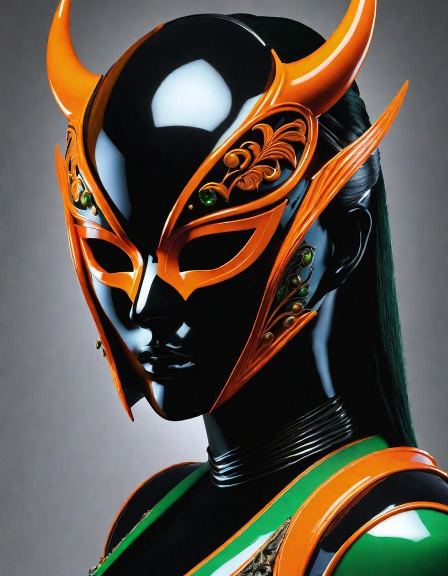 Hyperrealistic Halloween Mask Splash Art Concept