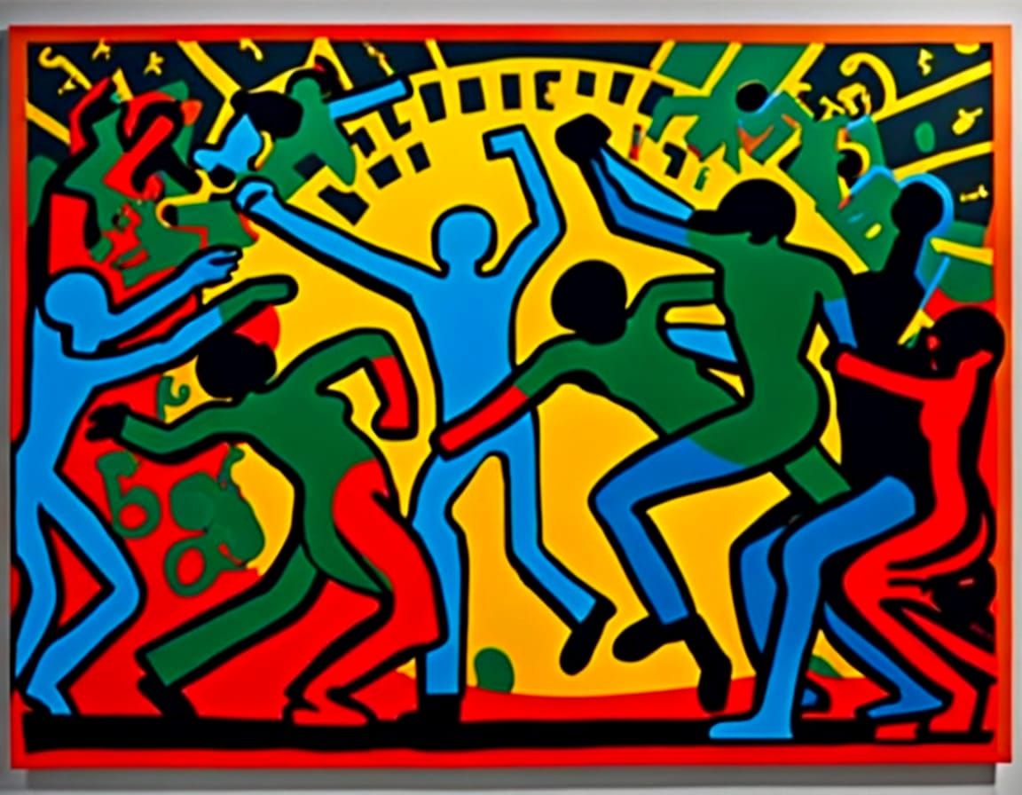 Soulful Dancers in Vibrant Pop Art Style