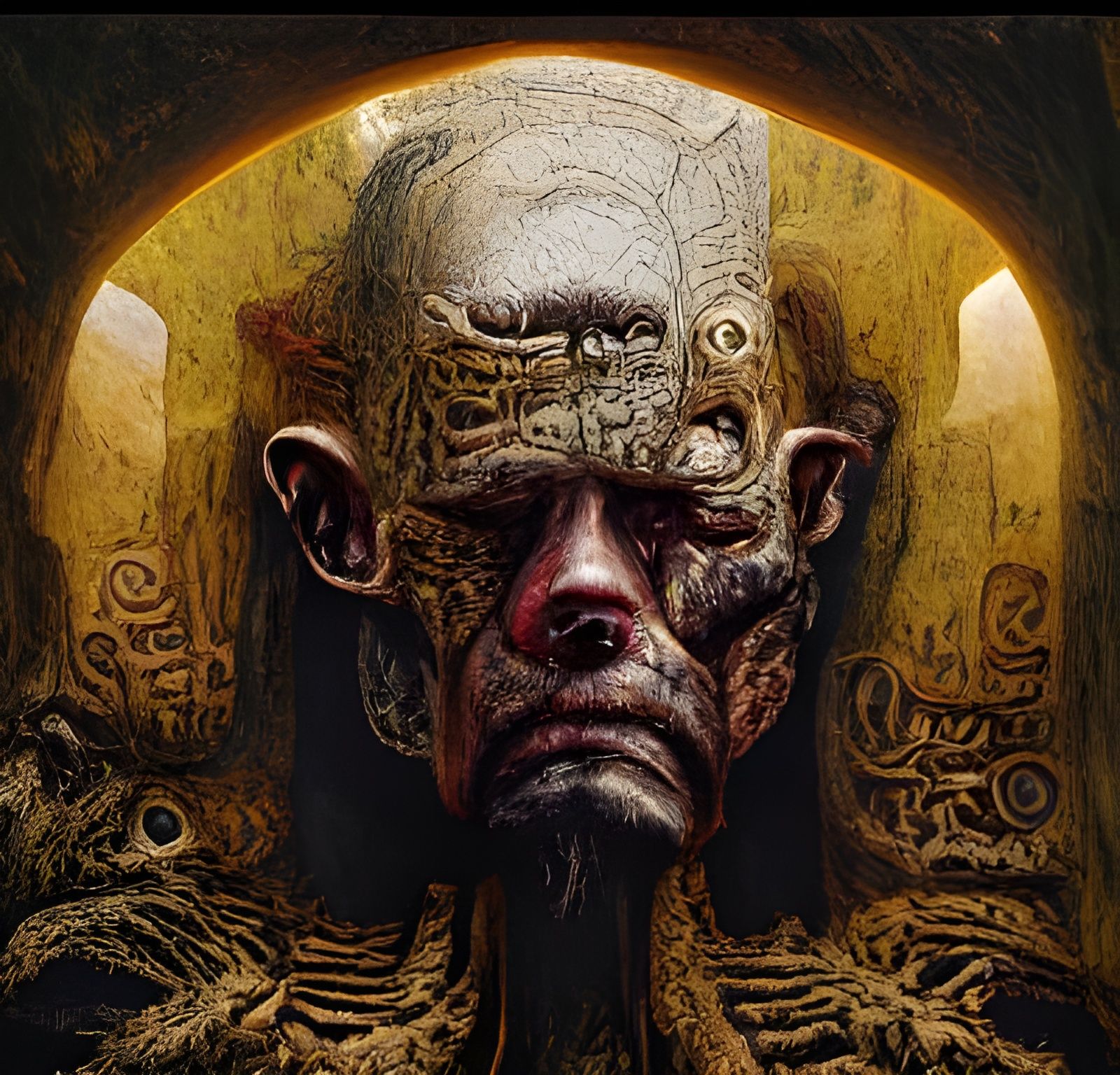 Aesthetic Geisha Priestess in Gothic Art Style