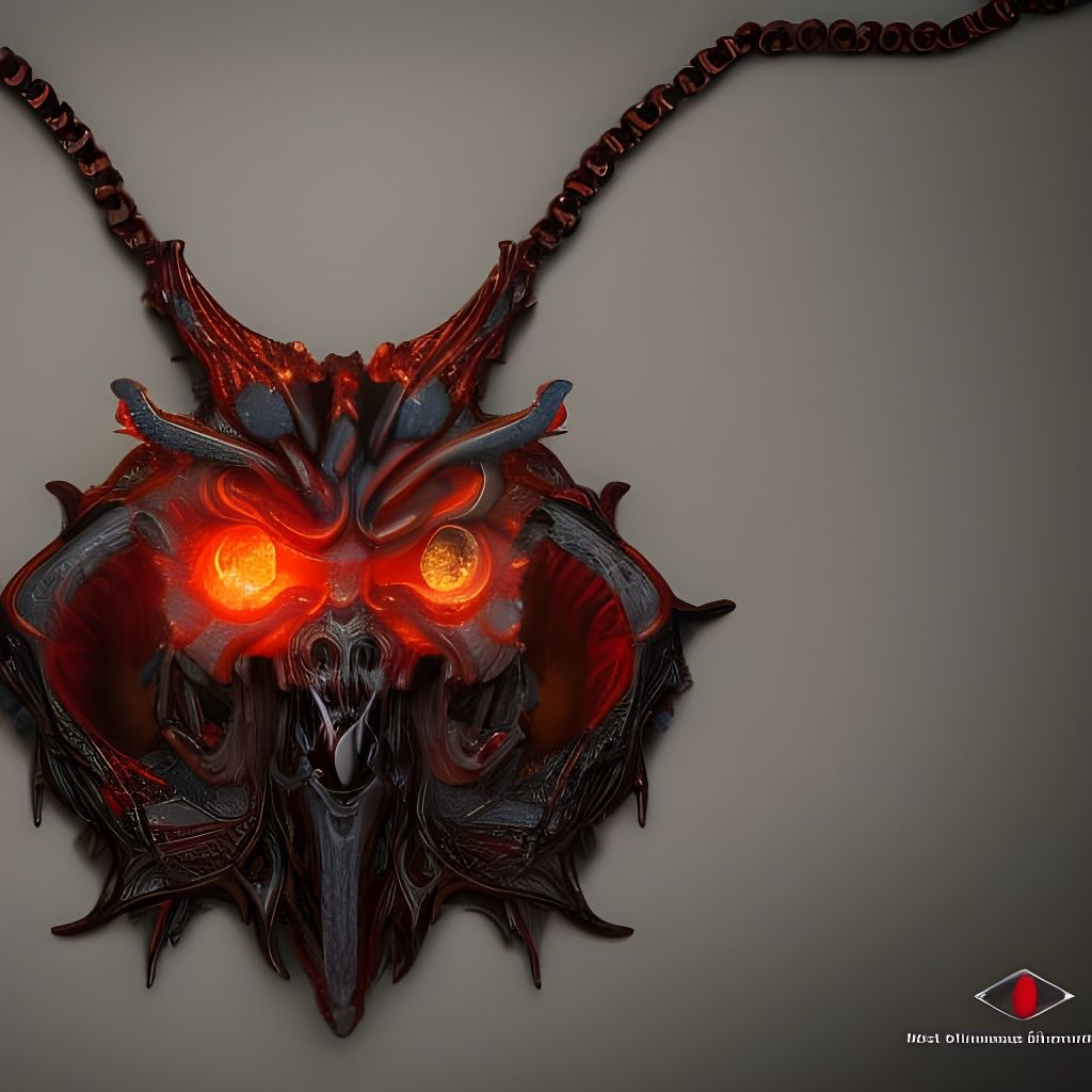 Demonic Eldridge Necklace in Detailed Matte Painting