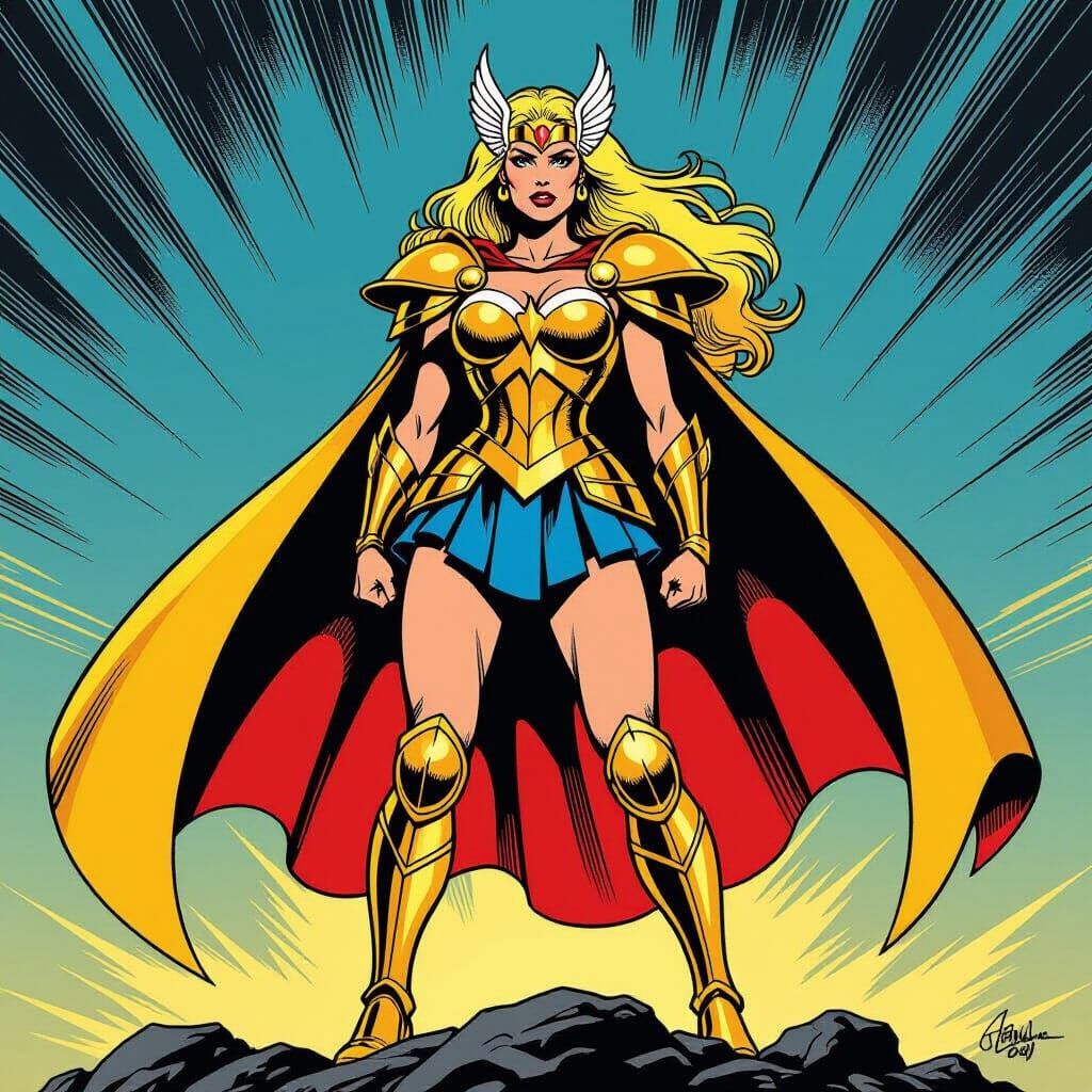 She-Ra in Heroic Comic Book Style