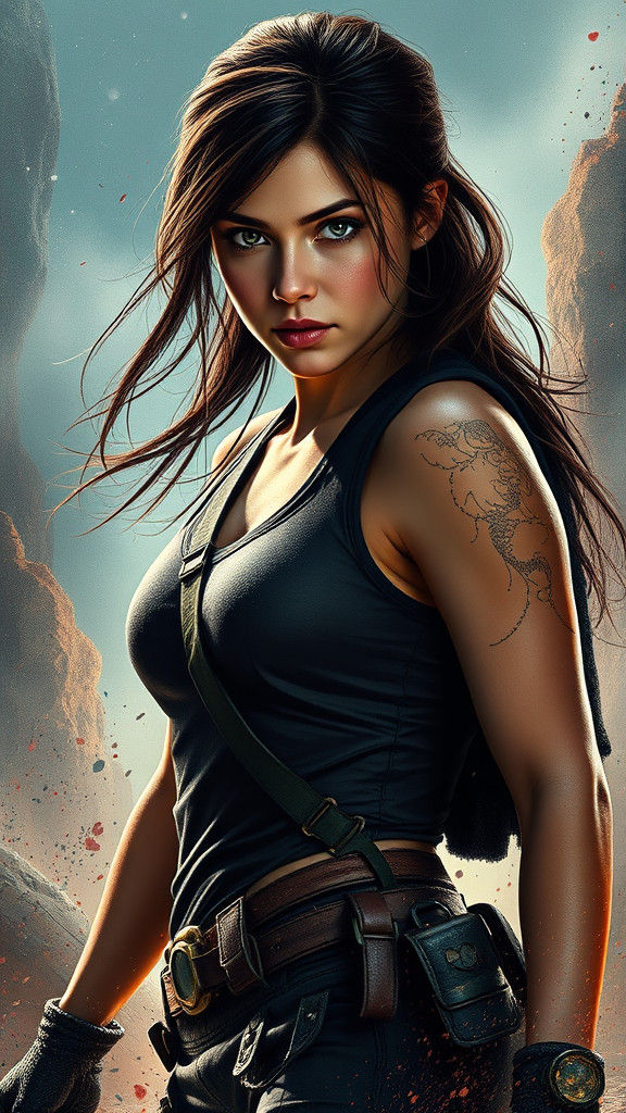 Hailee Steinfeld as Lara Croft Movie Poster