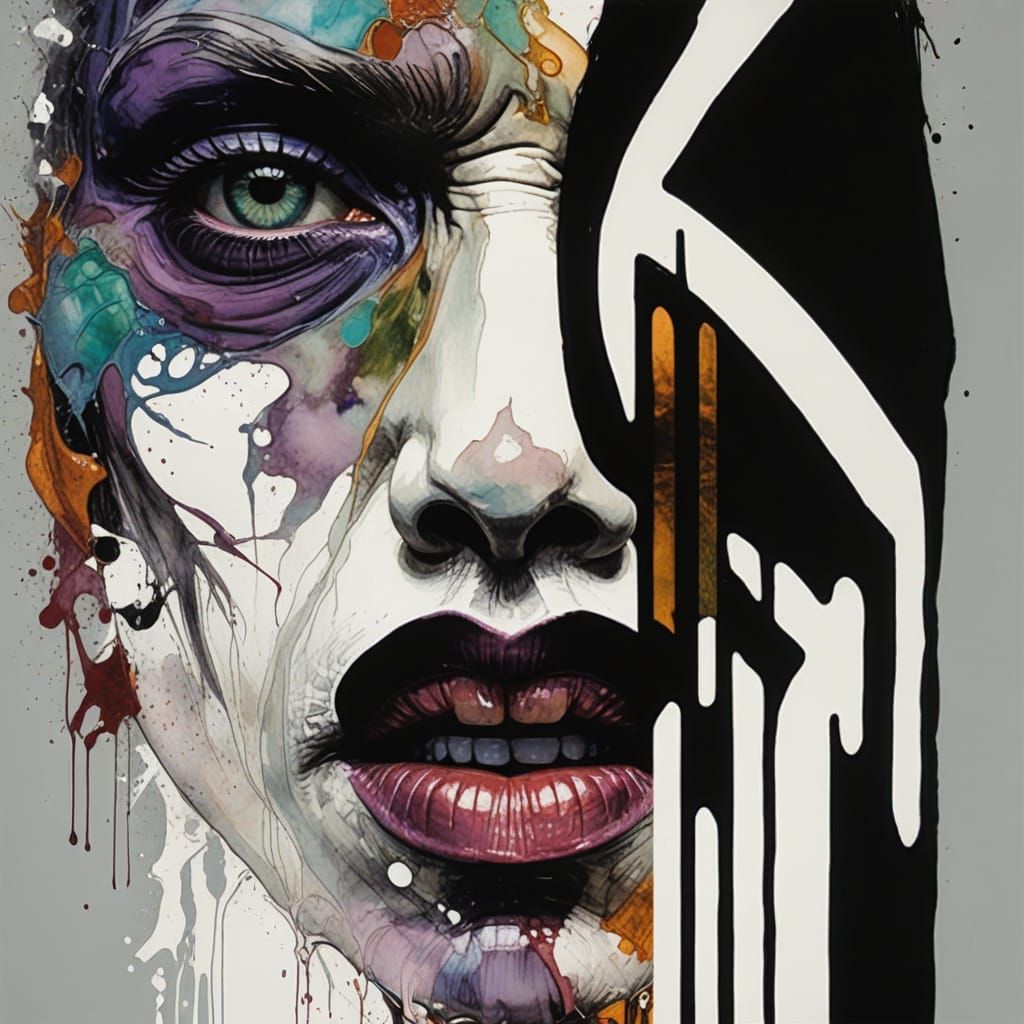 Eldritch Gorilla Portrait in Swirling Smoke