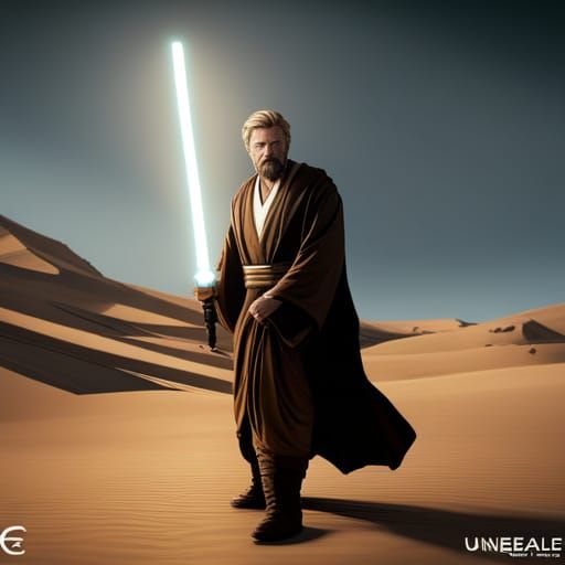 Obi Wan Kenobi Matte Painting in Deep Color
