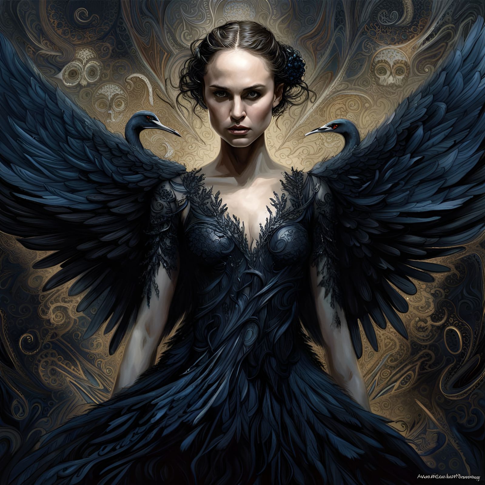 Natalie Portman Black Swan Dress, Design by Ginny Monroe.