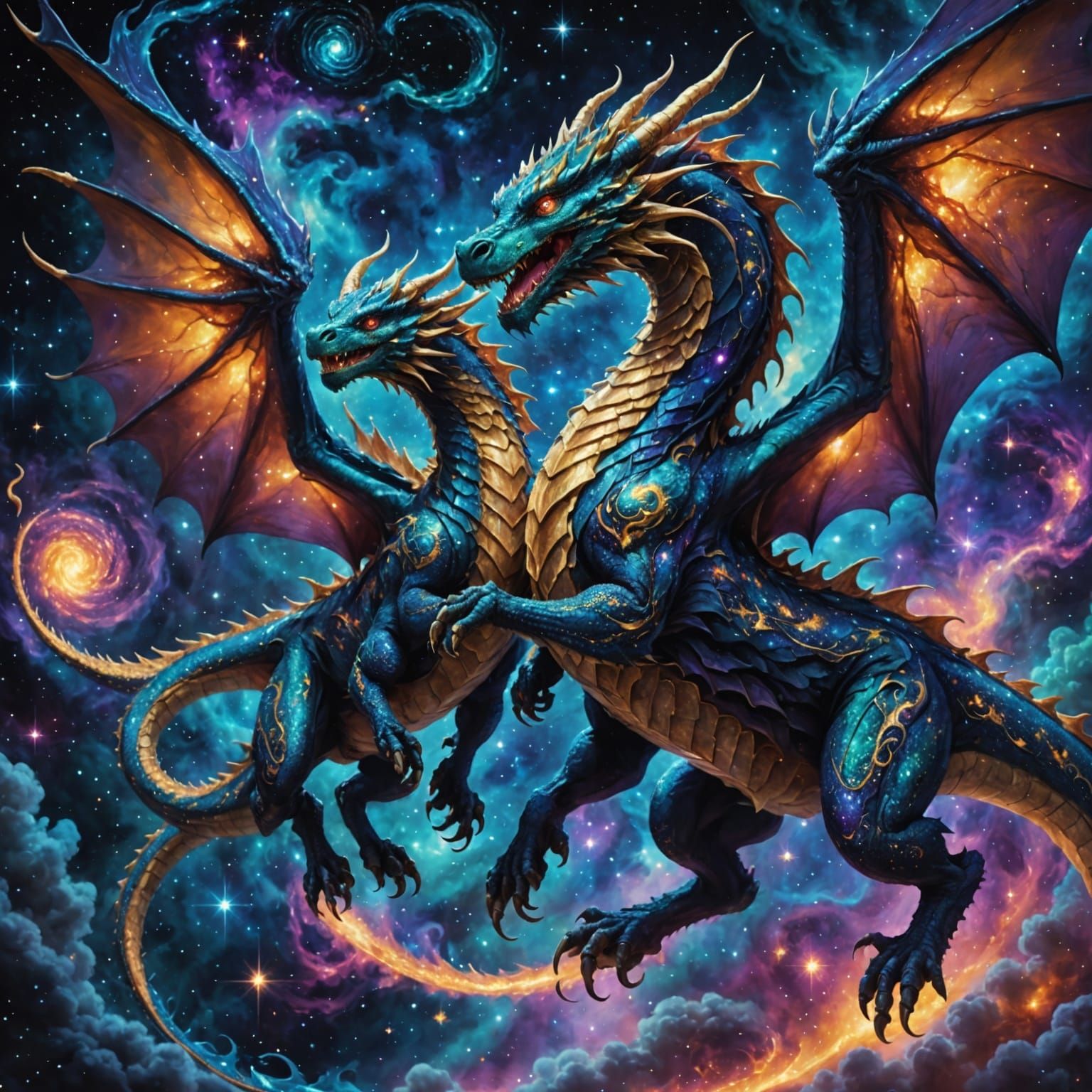 Cosmic Dragons Soaring Through the Galaxy