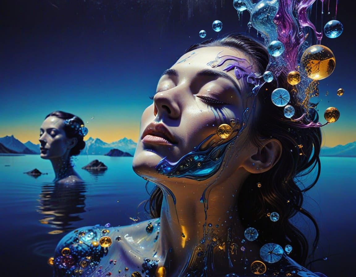 Dreamlike Visions of Surreal Art in Vibrant Blue and Purple ...