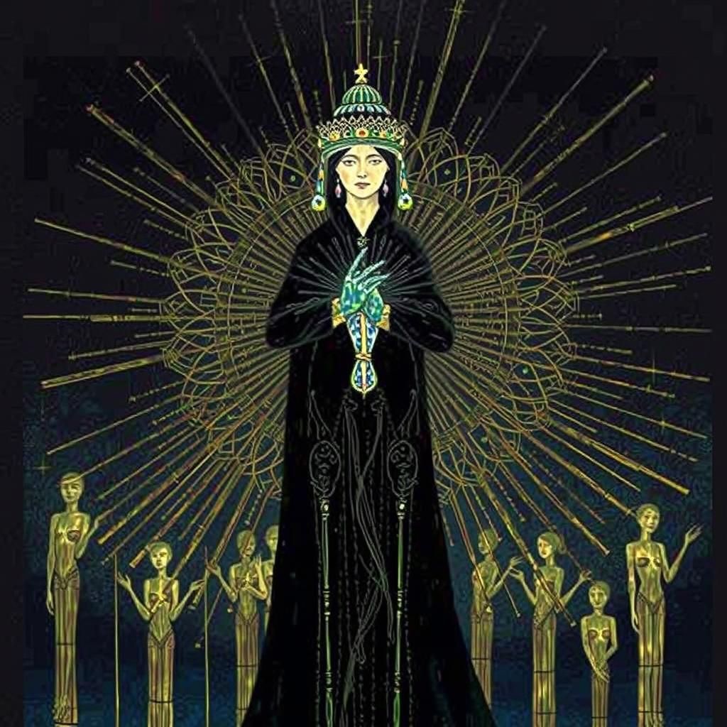 Weeping Soldier in Encaustic with Godrays