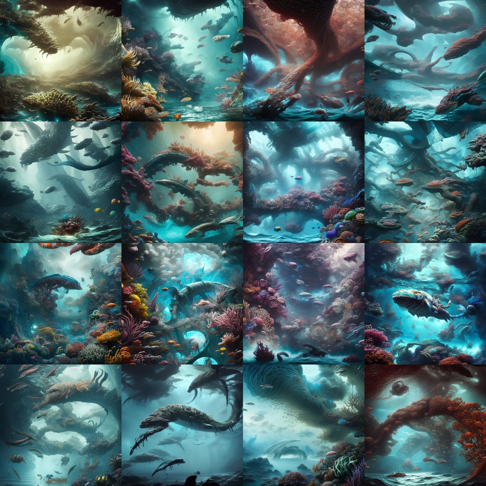 Underwater Tunnel Adventure in Digital Matte Painting