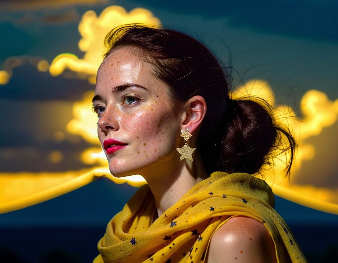 Renaissance Portrait of Woman with Freckles