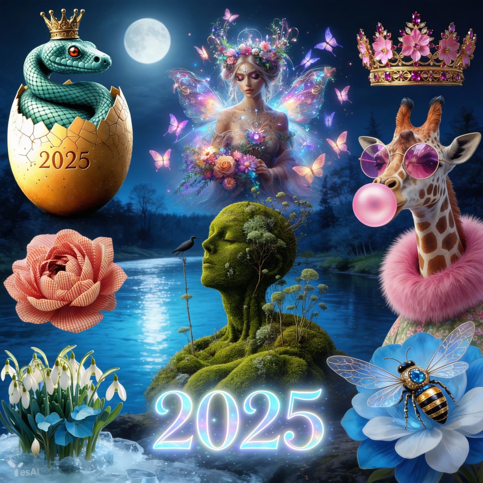 AI Art Collage: Top Creations of 2025