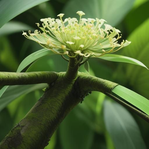 Alphitonia Excelsa: Close-Up Macro Photography of Leaf and B...