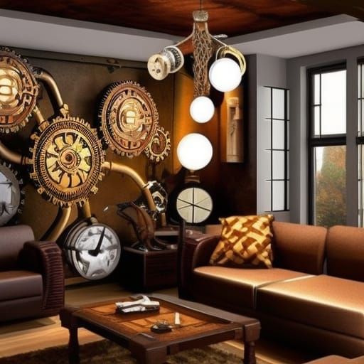 Living In Steampunk Decor
