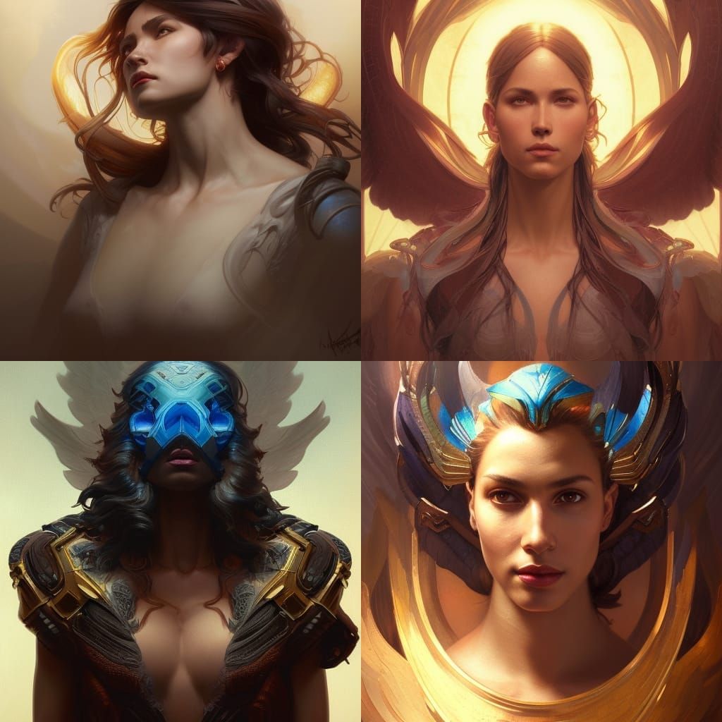 Archangel Portrait in Hyperdetailed Lighting
