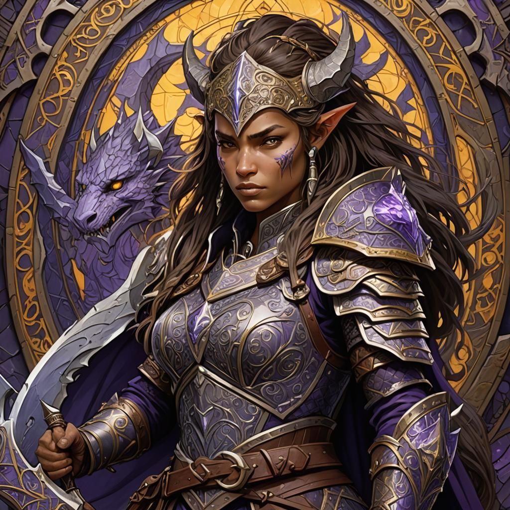 Epic Dragonborn Stormcloak in Dark Fantasy Concept Art