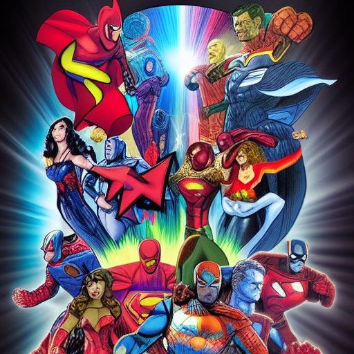 Marvel vs DC Universe War: Cosmic Illustration