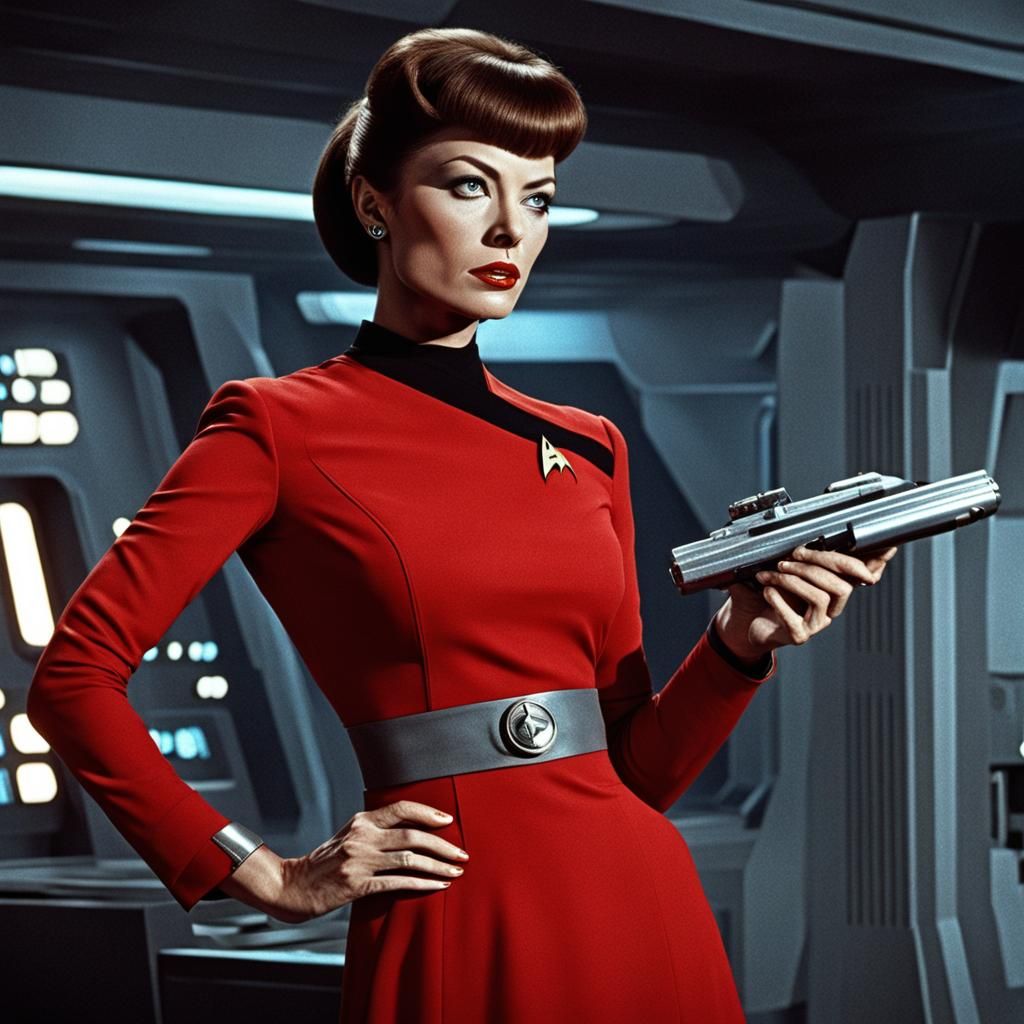 Star Trek Woman in Soviet Sci-Fi Style