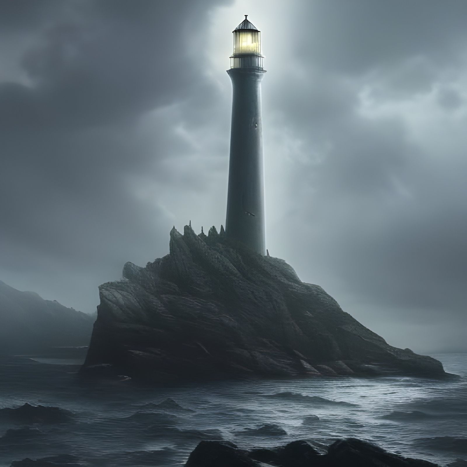 Epic Fantasy Lighthouse Besieged by Evil Forces