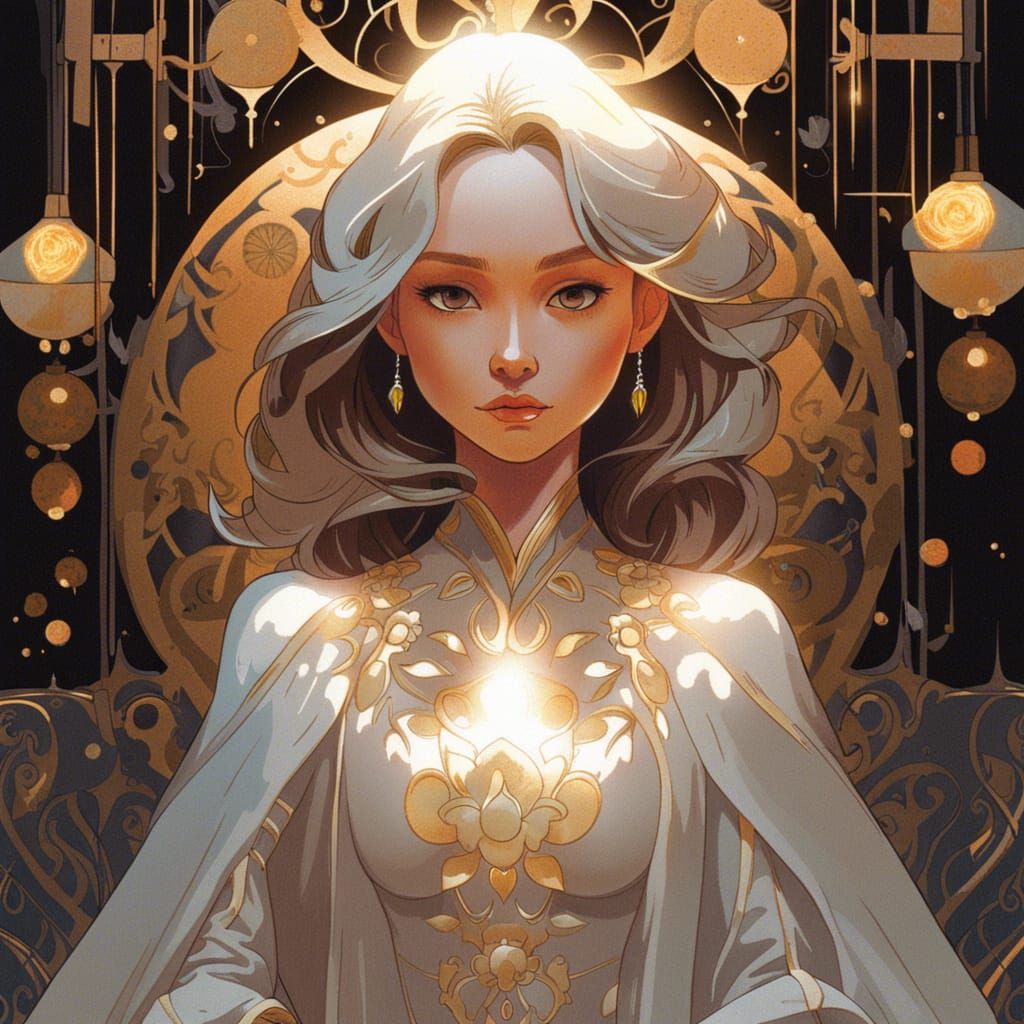 Adorable Chibi Ghost Portrait with Volumetric Lighting