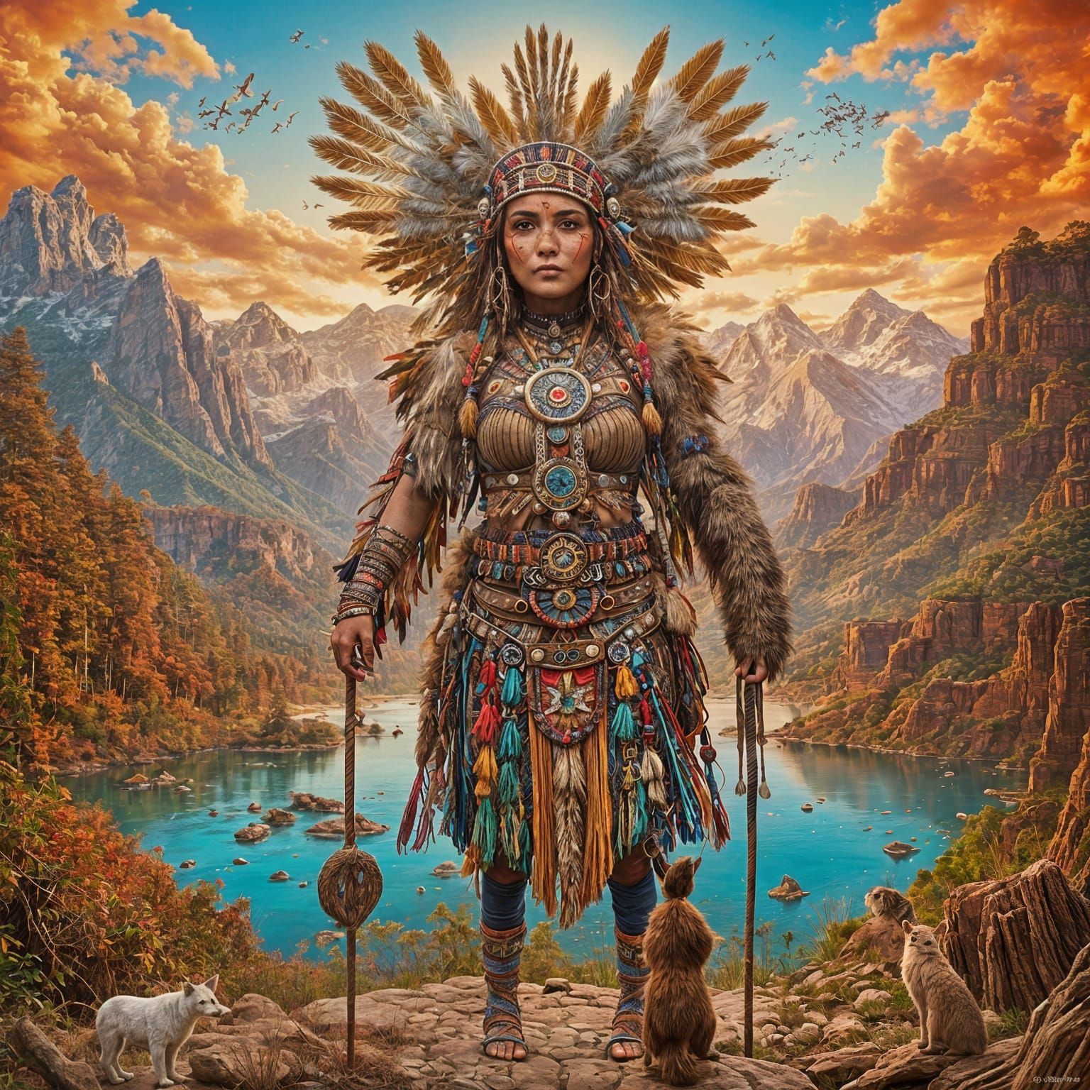 AI Image of a Cherokee Shaman