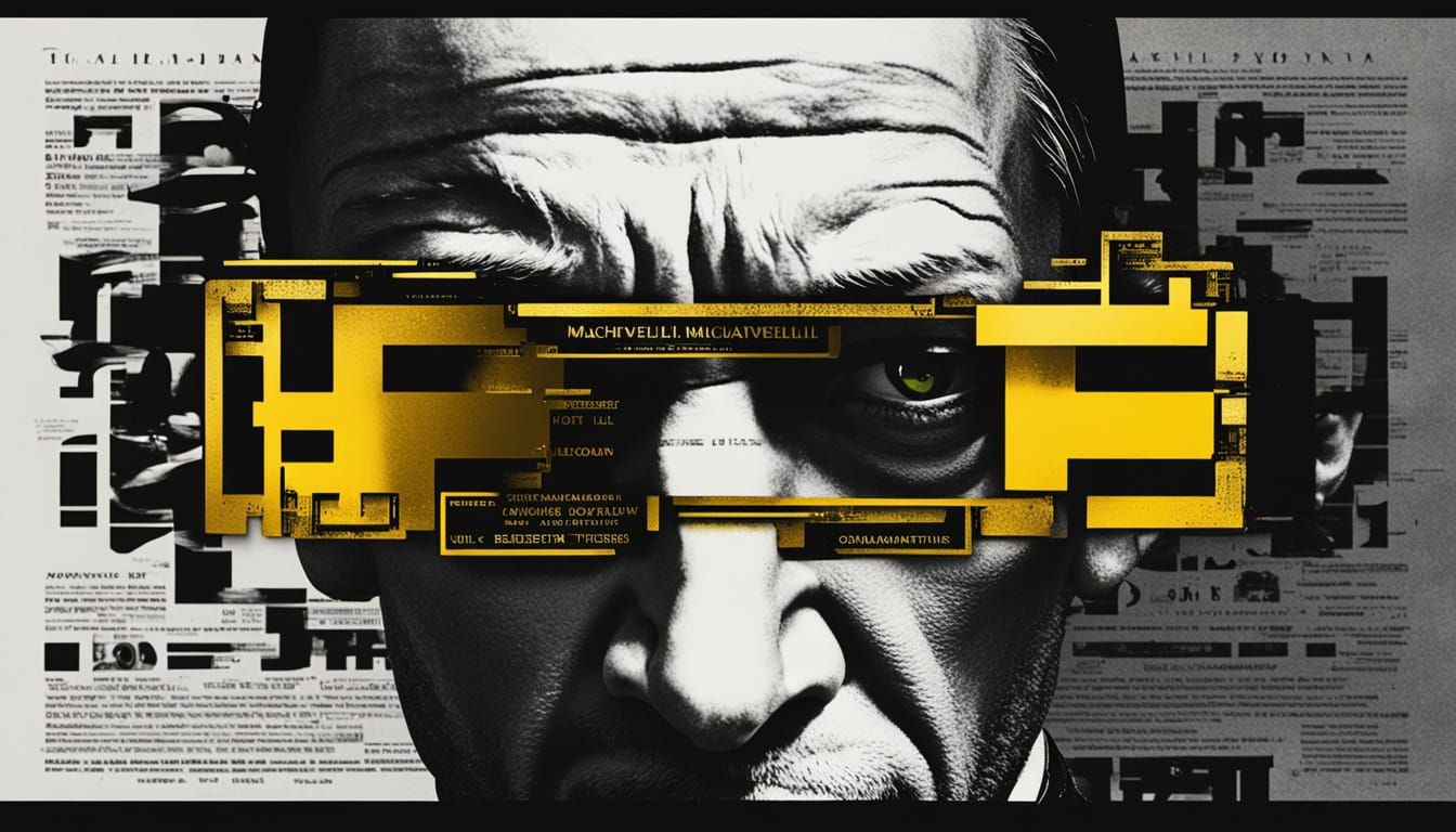 Machiavelli Portrait with Intense Gaze and Cinematic Lightin...