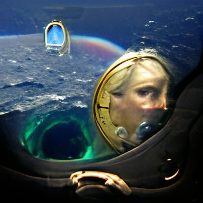 Space Explorer Savoring Solitude Amidst Earth's Atmosphere