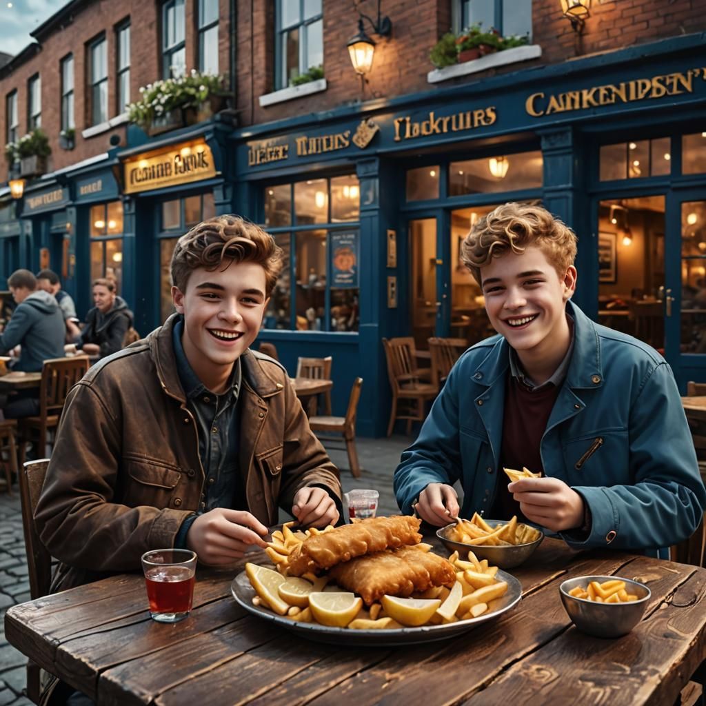 Eating... Fish 'n' Chips in Glasgow