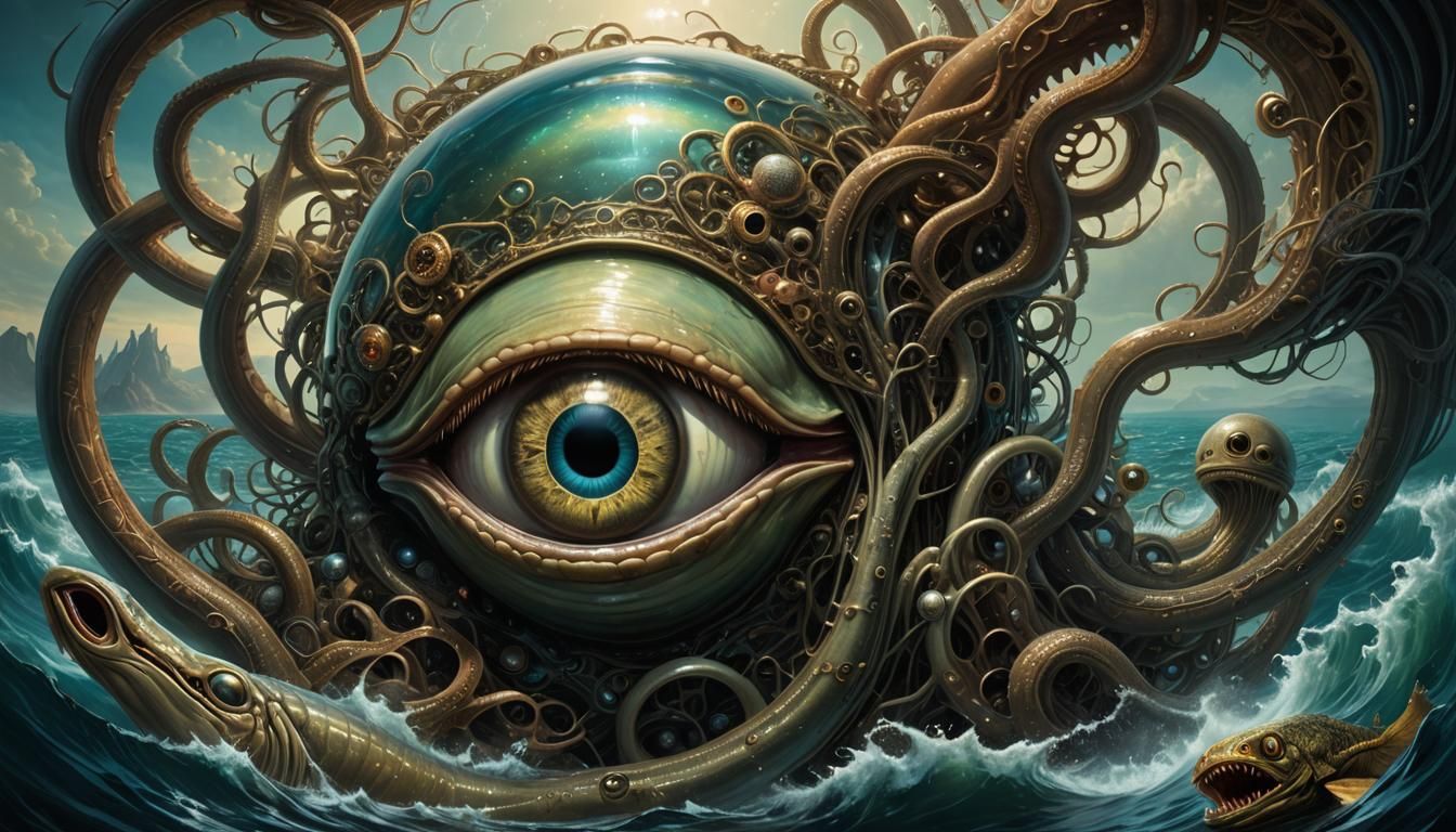 Surreal Heavy Metal Ocean Eyeball