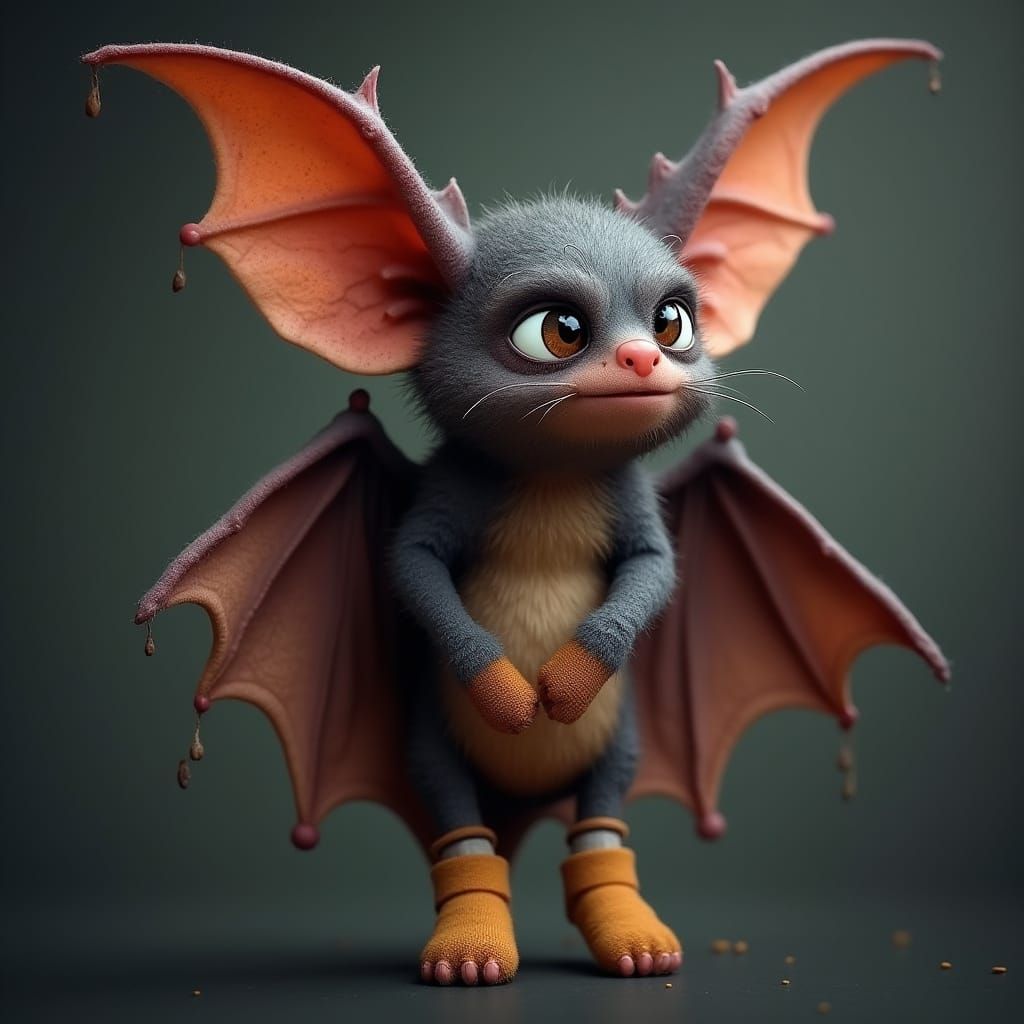 Bat Wearing Stinky Socks: A Whimsical Image