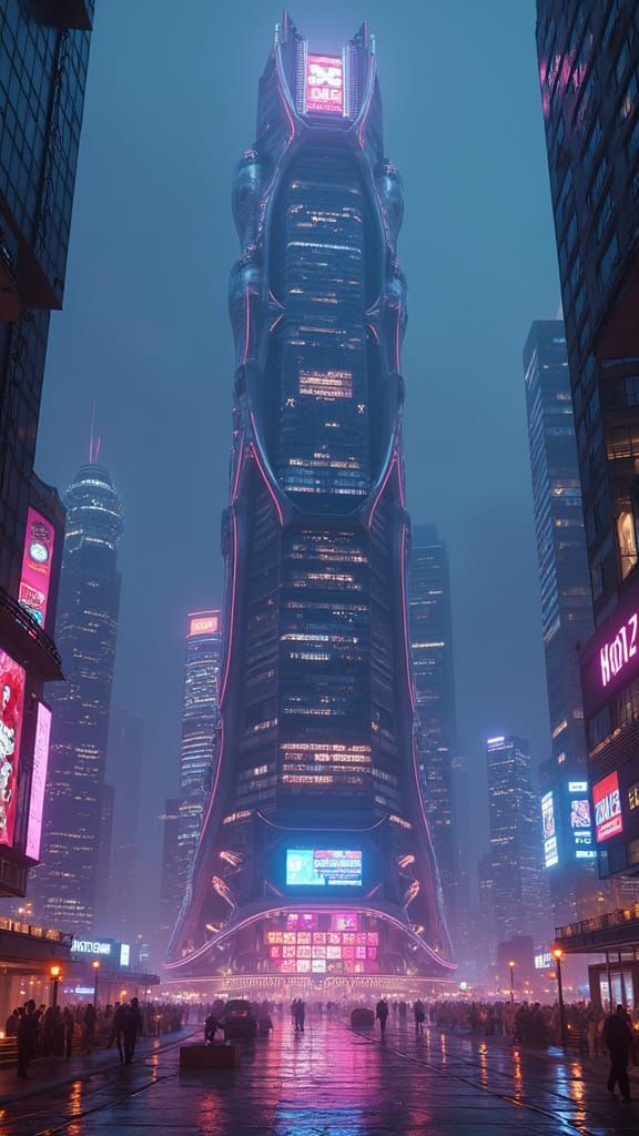 Luxury Futuristic Skyscraper Headquarters