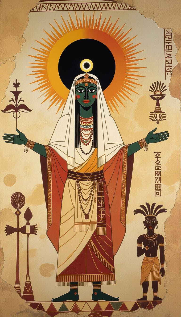 Prehistoric Cave Painting of Celestial Oracle