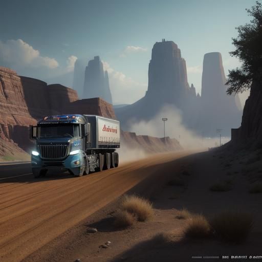 Race Truck Racing: Detailed Matte Painting