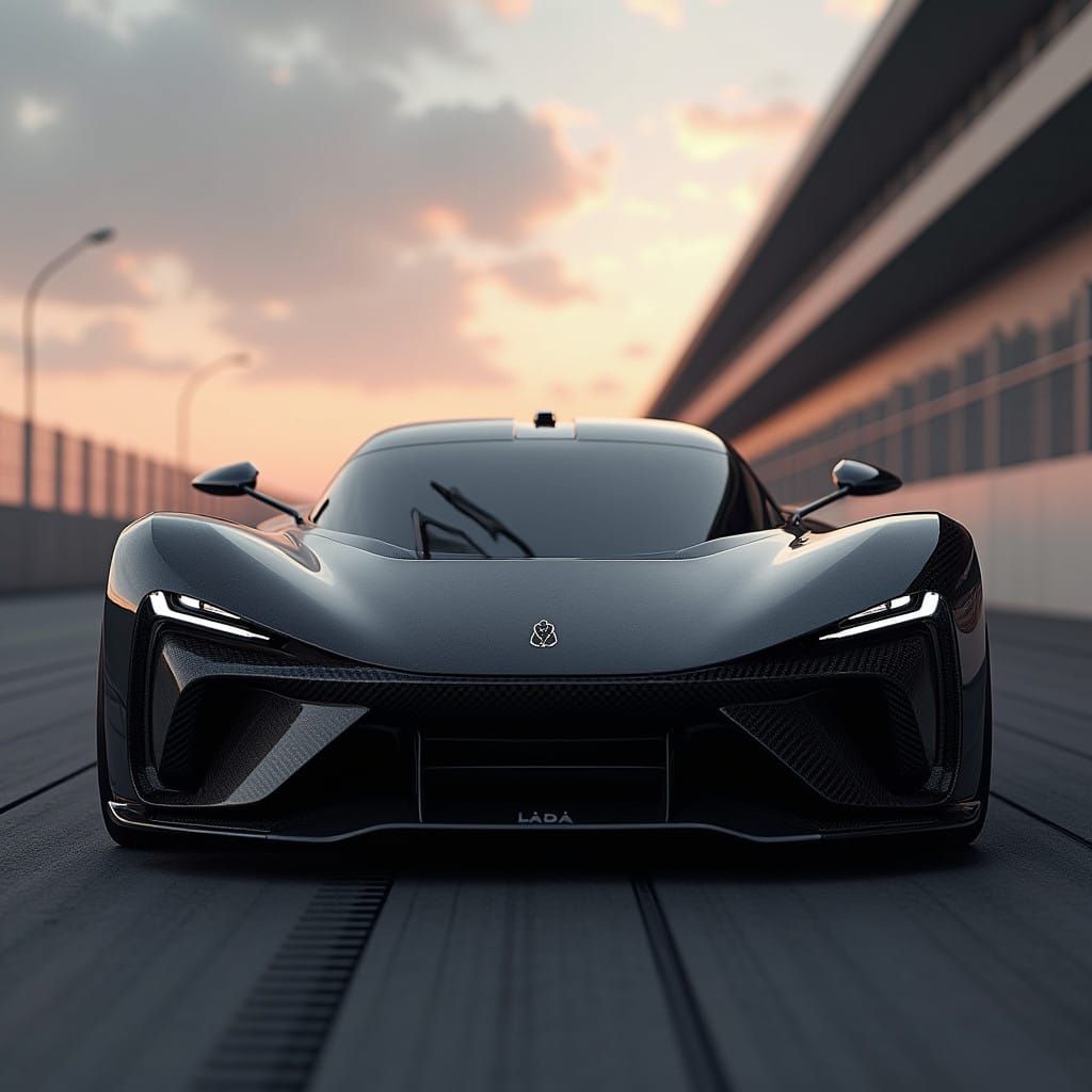 Luxurious Lada Concept Hypercar in Carbon Fiber with Aggress...