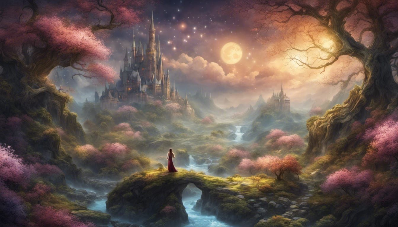 Fantasy Book Last Page: The End, Digital Matte Painting