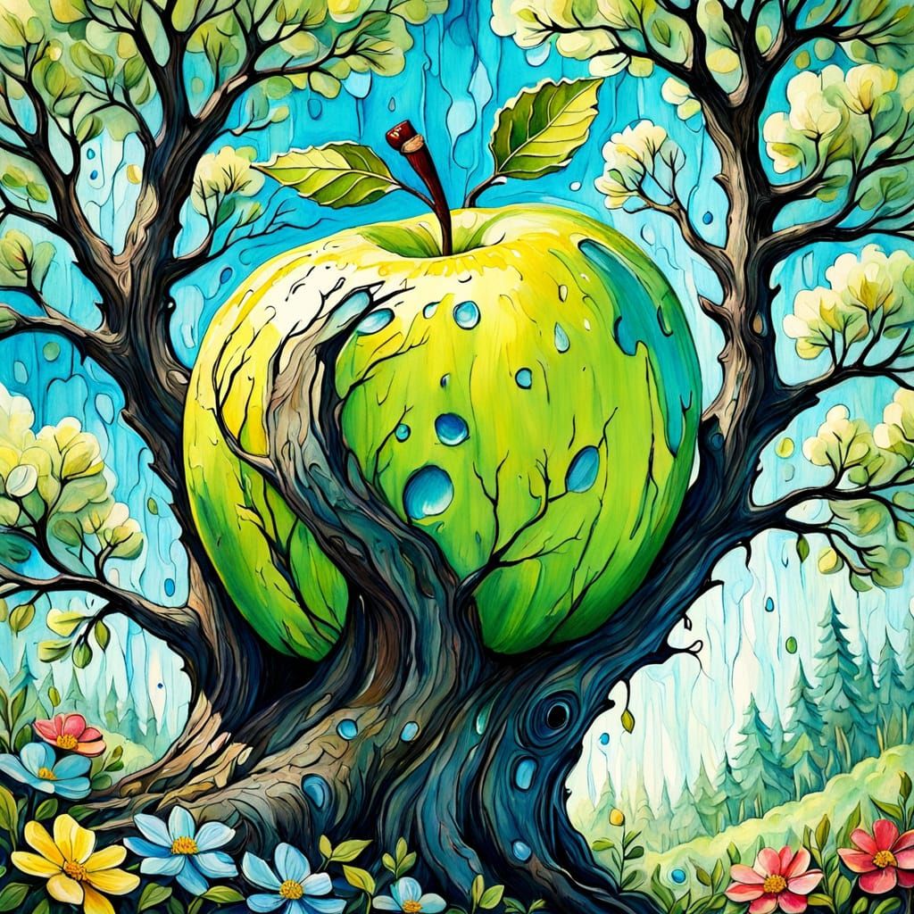 Surreal Whimsical Forest Scene in Studio Ghibli Style