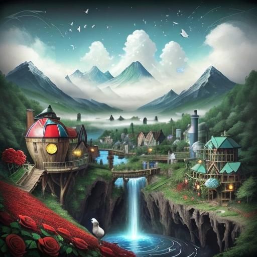 Wonderful World Biogeography in Alcohol Ink