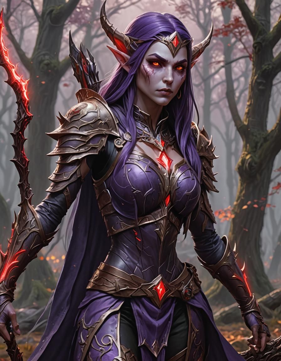 Elven Huntress Sylvannas Windrunner Digital Art
